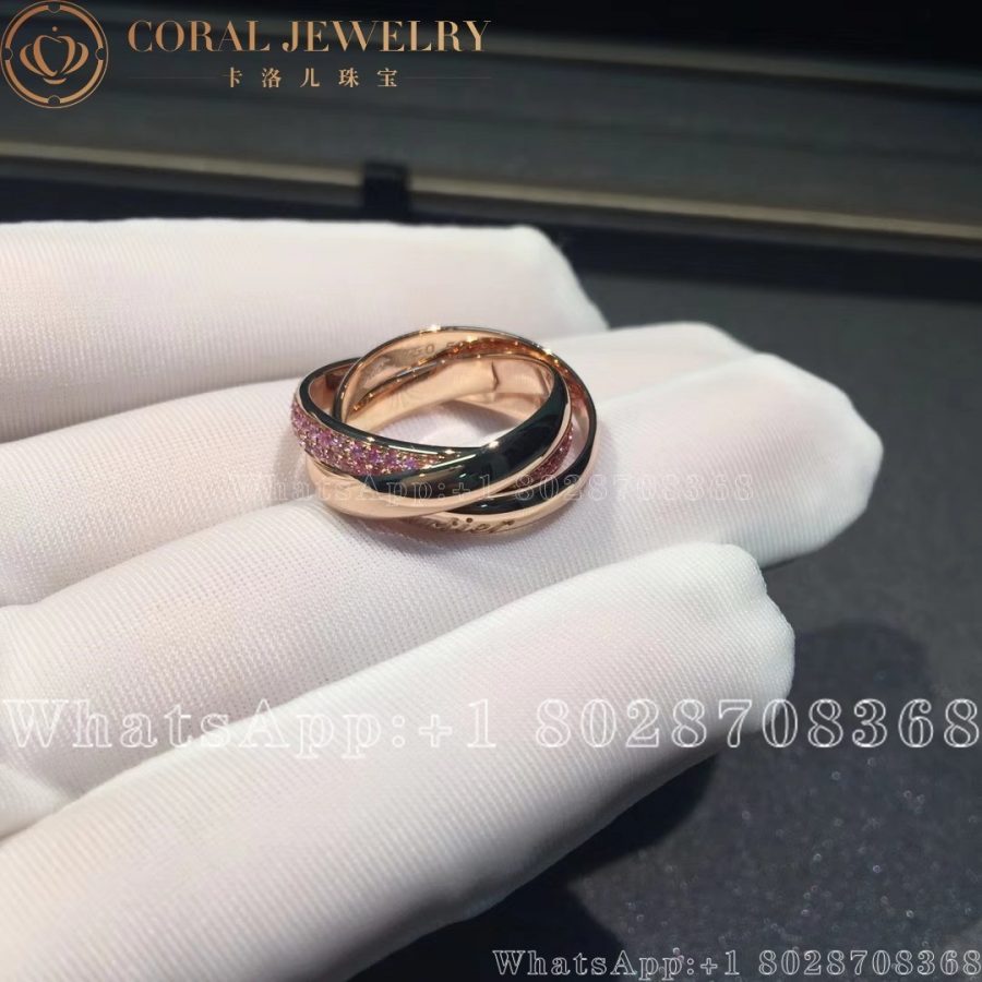 Cartier Trinity Ring Classic Diamonds Ref B4093100 Coral (4)