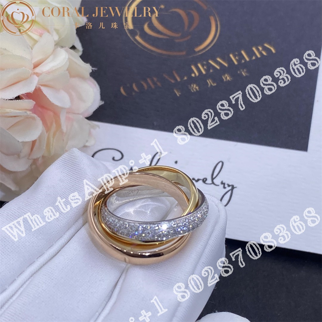 Cartier Trinity Ring Classic Medium Model Ref B4038900 Coral (1)