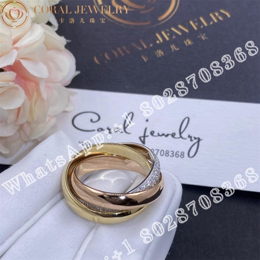 Cartier Trinity Ring Classic Medium Model Ref B4038900 Coral (6)