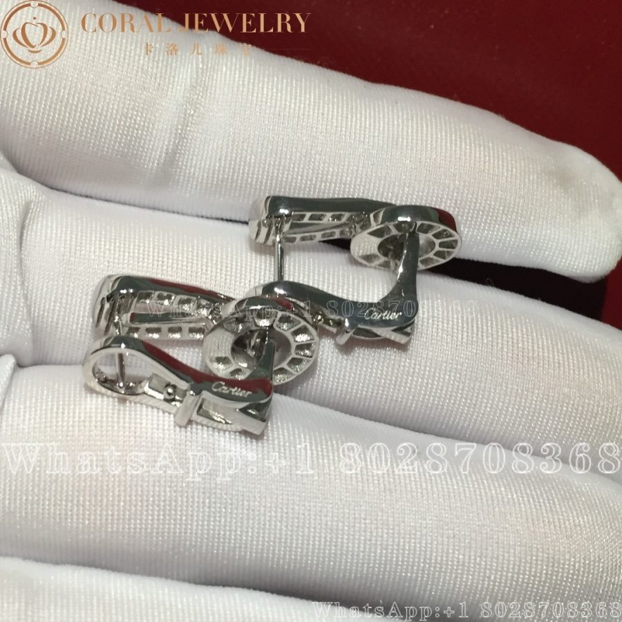 Cartier Agrafe Earrings White Gold Diamonds Ref N8040400 Coral (4)