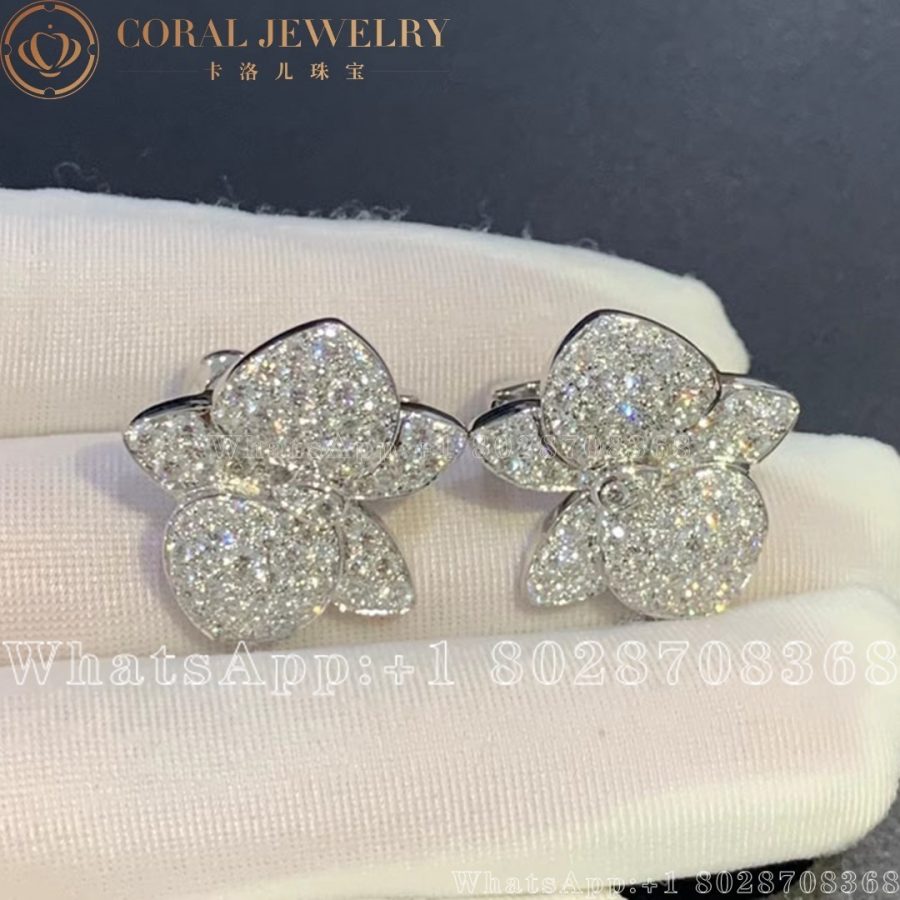 Cartier Caresse D Orchidees Diamond Gold Earrings N8042800 Coral (3)