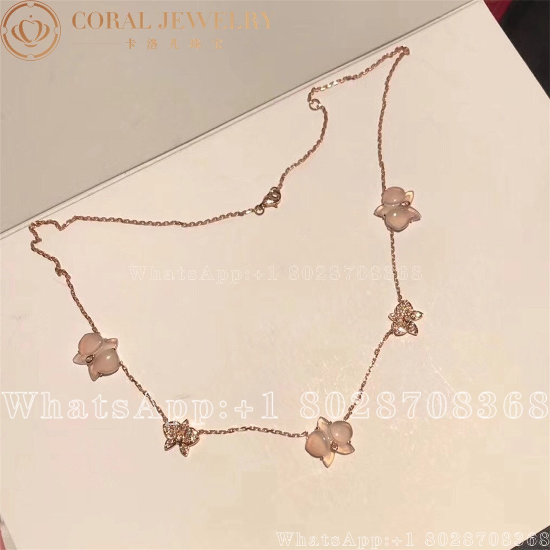 Cartier Caresse Dorchidees Par Cartier Necklace Ref B7224525 Coral (3)