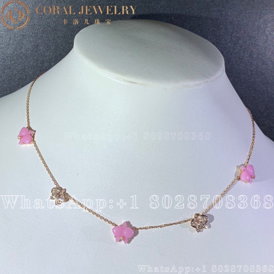 Cartier Caresse Dorchidees Par Cartier Necklace Ref B7224526 Coral (6)