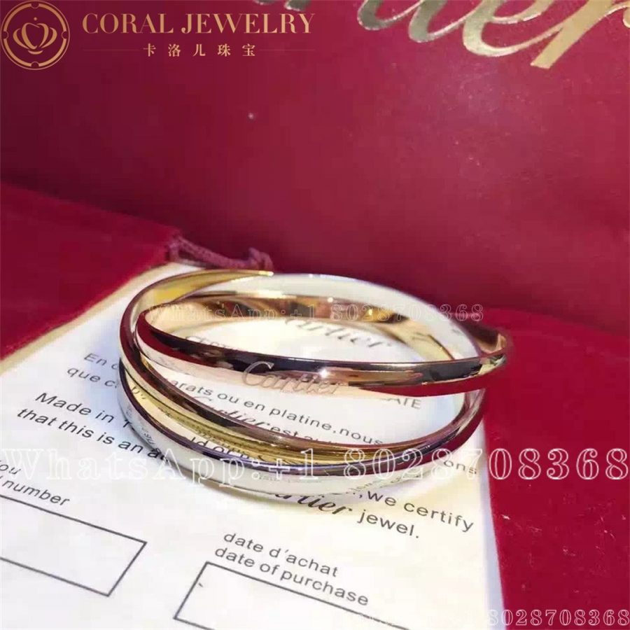 Cartier Trinity Bracelet Classic Model Ref B6013302 Coral (7)