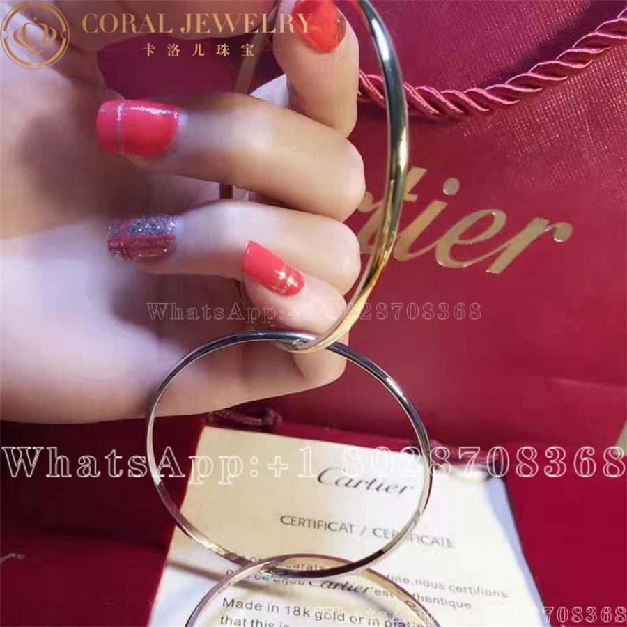 Cartier Trinity Bracelet Classic Model Ref B6013302 Coral (9)