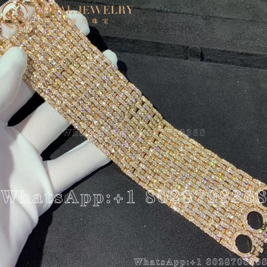 Cartier Agrafe Bracelet Rose Gold Diamonds Hp601087 Coral (4)