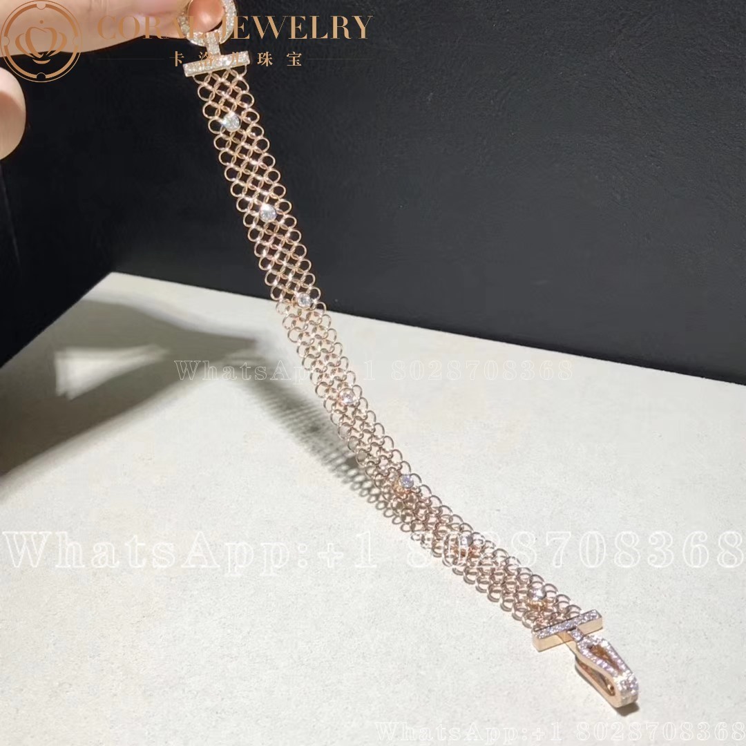 Cartier Agrafe Bracelet Rose Gold Diamonds N6713817 Coral (3)