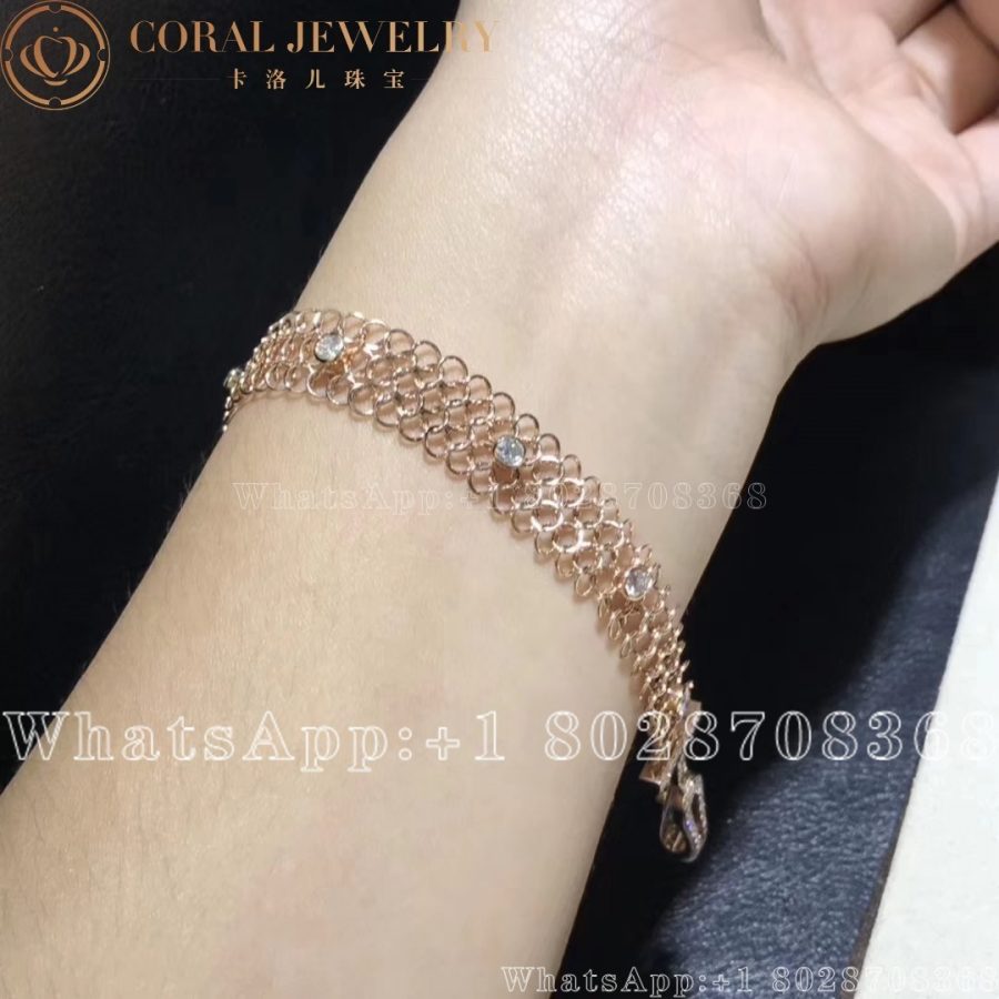 Cartier Agrafe Bracelet Rose Gold Diamonds N6713817 Coral (5)