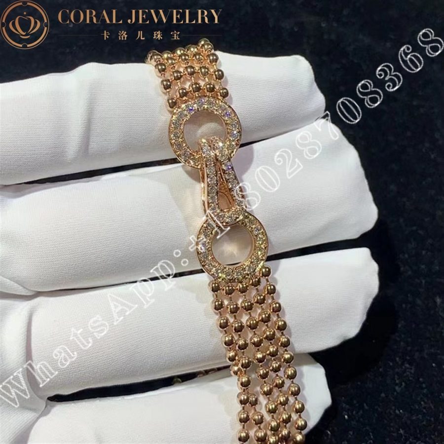 Cartier Agrafe Bracelet Rose Gold Diamonds N6719017 Coral (6)