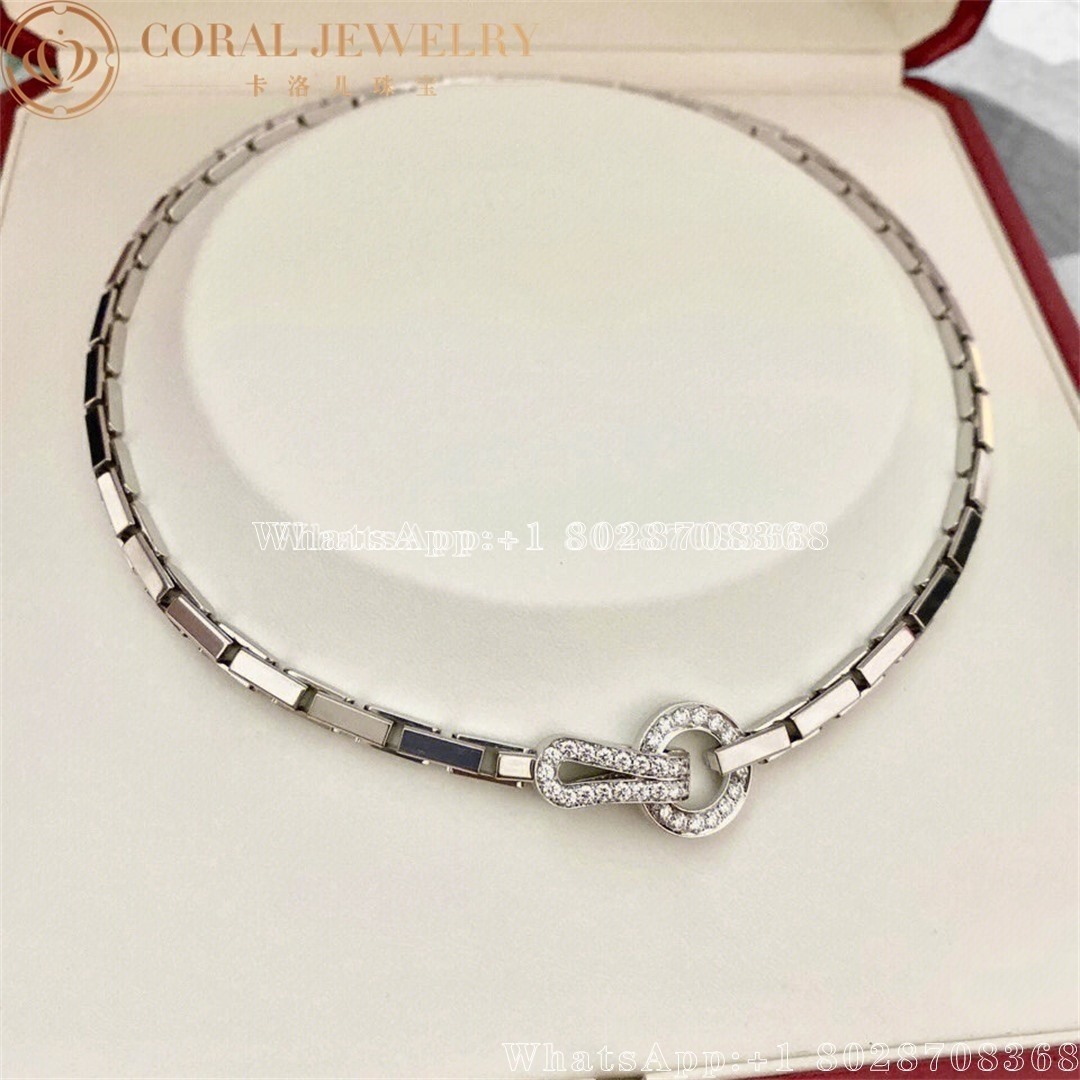 Cartier Agrafe Necklace White Gold Diamonds N7023500 Coral (1)