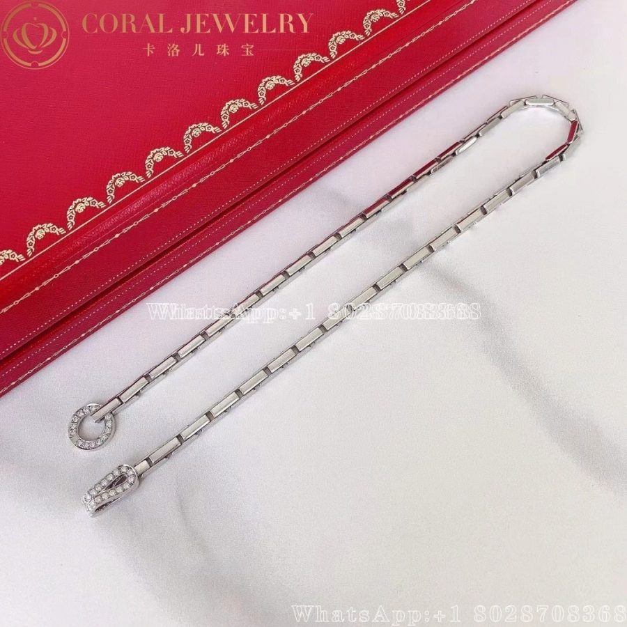 Cartier Agrafe Necklace White Gold Diamonds N7023500 Coral (4)