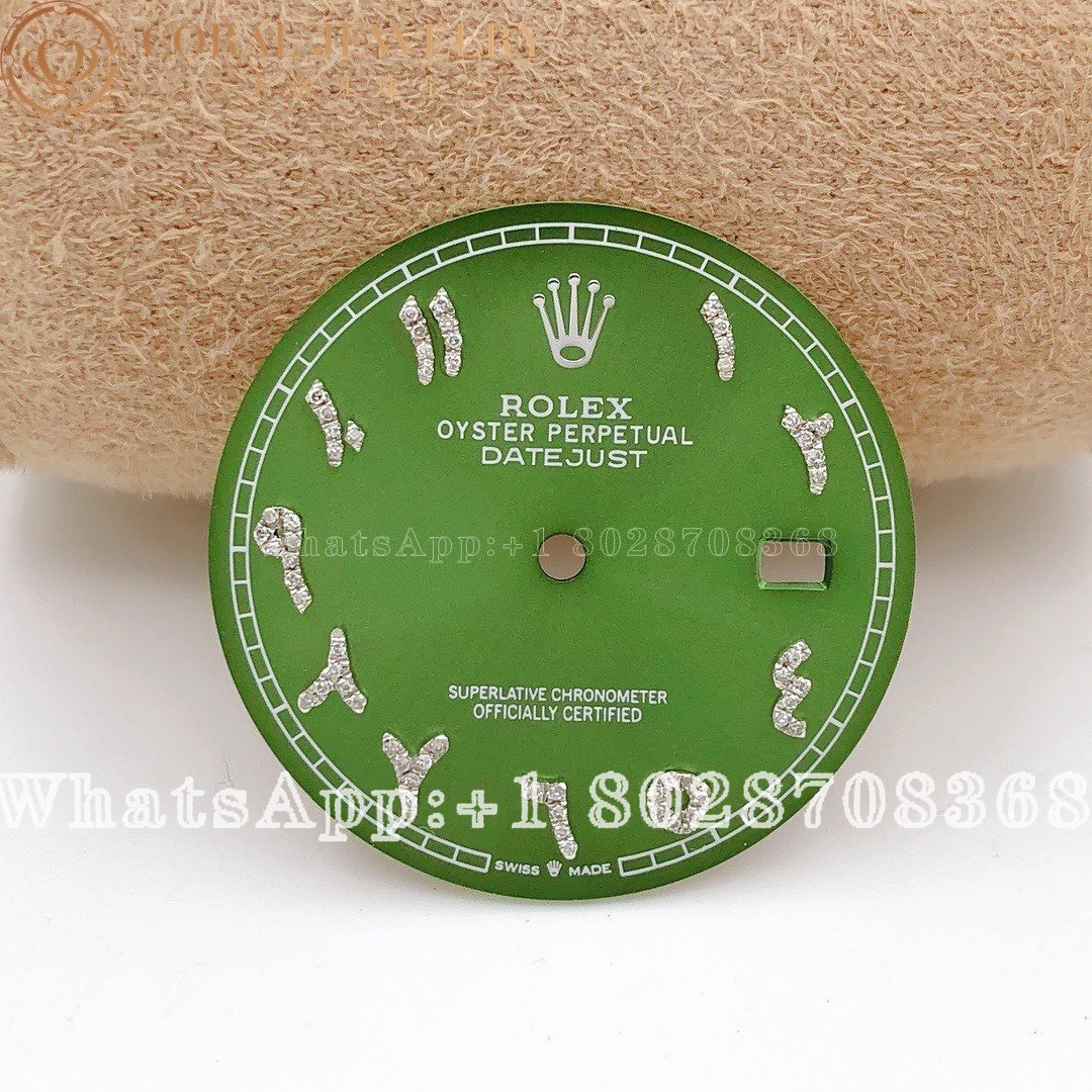 Rolex Custom Green Arabic Dial For Datejust 41 Coral (1)