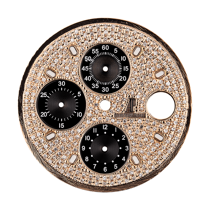 Audemars Piguet 42mm Rose Gold Pave Diamond Custom Dial