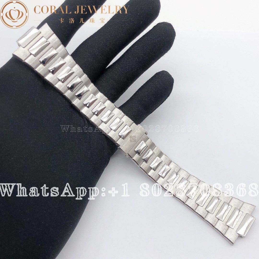 Patek Philippe 5711 Custom White Gold Strap Set With Diamonds Coral (2)