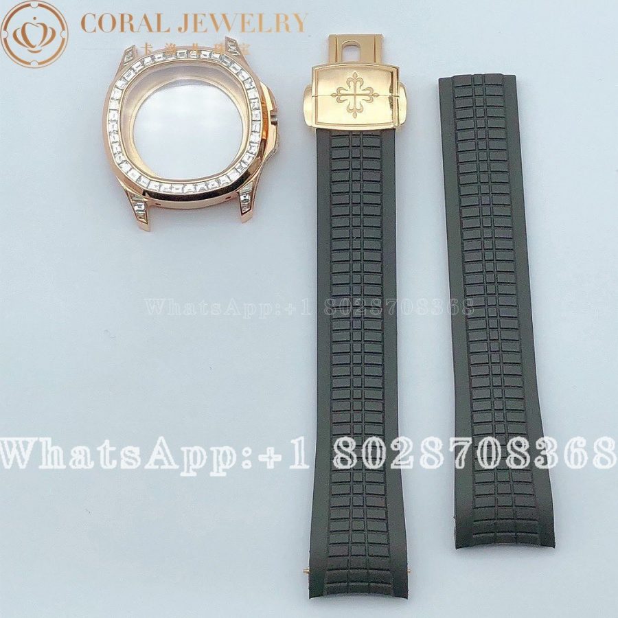 Patek Philippe Custom Rose Gold Replacement Strap And Case Coral (4)