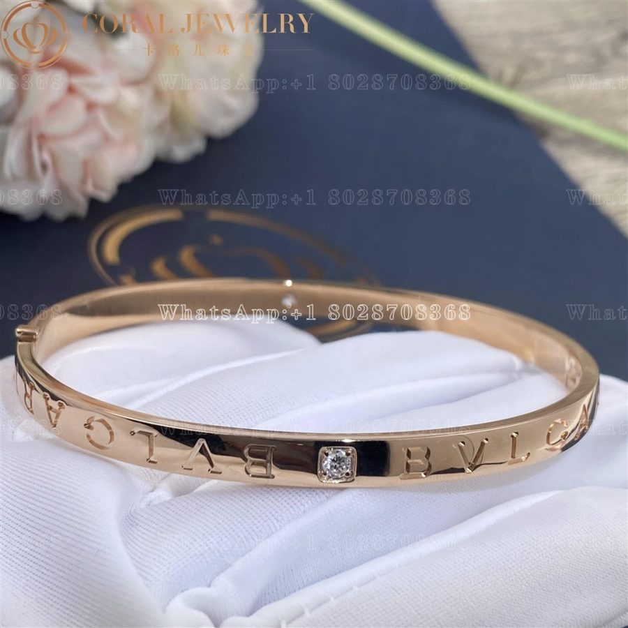 Bulgari Bvlgari Bracelet 18 Kt Rose Gold Bangle Bracelet Ref 349178 Br856760 Coral (7)