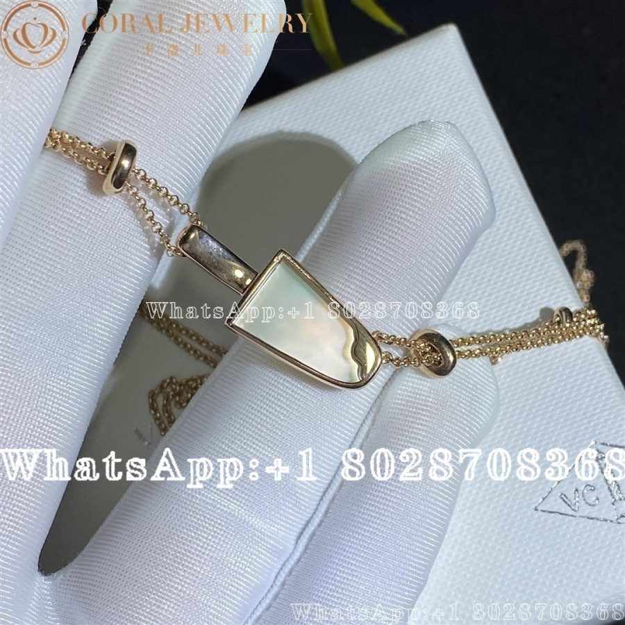 Bulgari Bvlgari Gelati Rose Gold Diamond Mother Of Pearl Gelati Necklace Cl858512 356132 Coral (4)