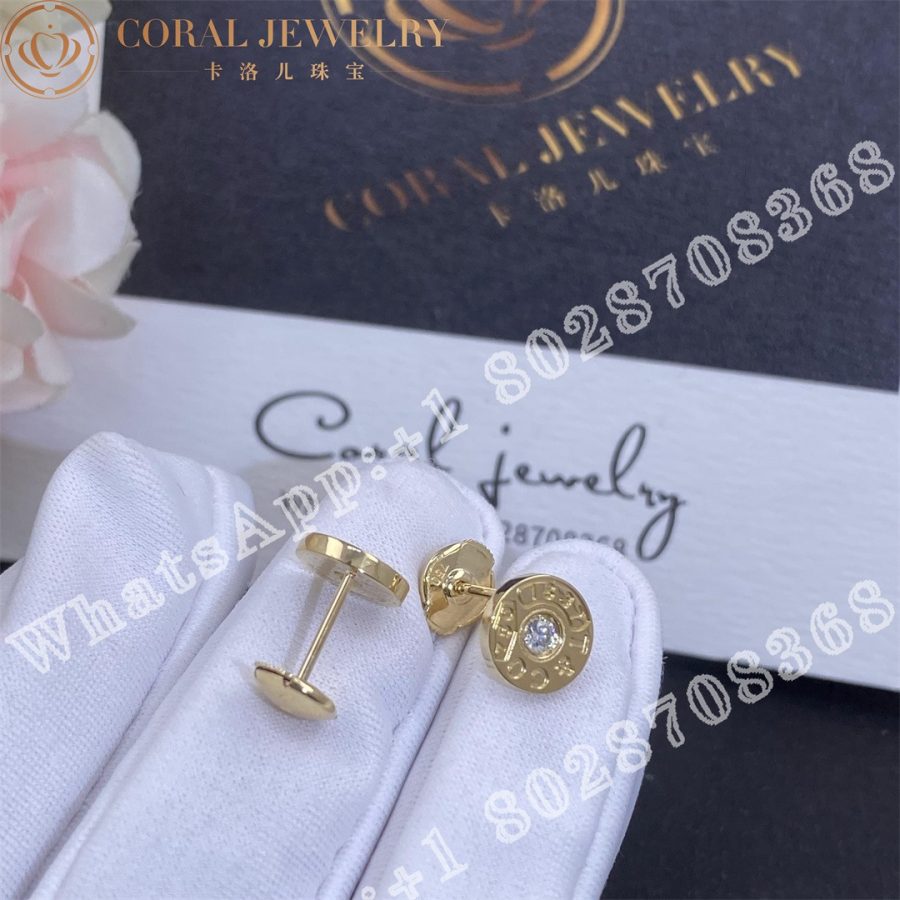 Bulgari Bvlgari Yellow Gold Diamond Earrings 347981 Coral (5)