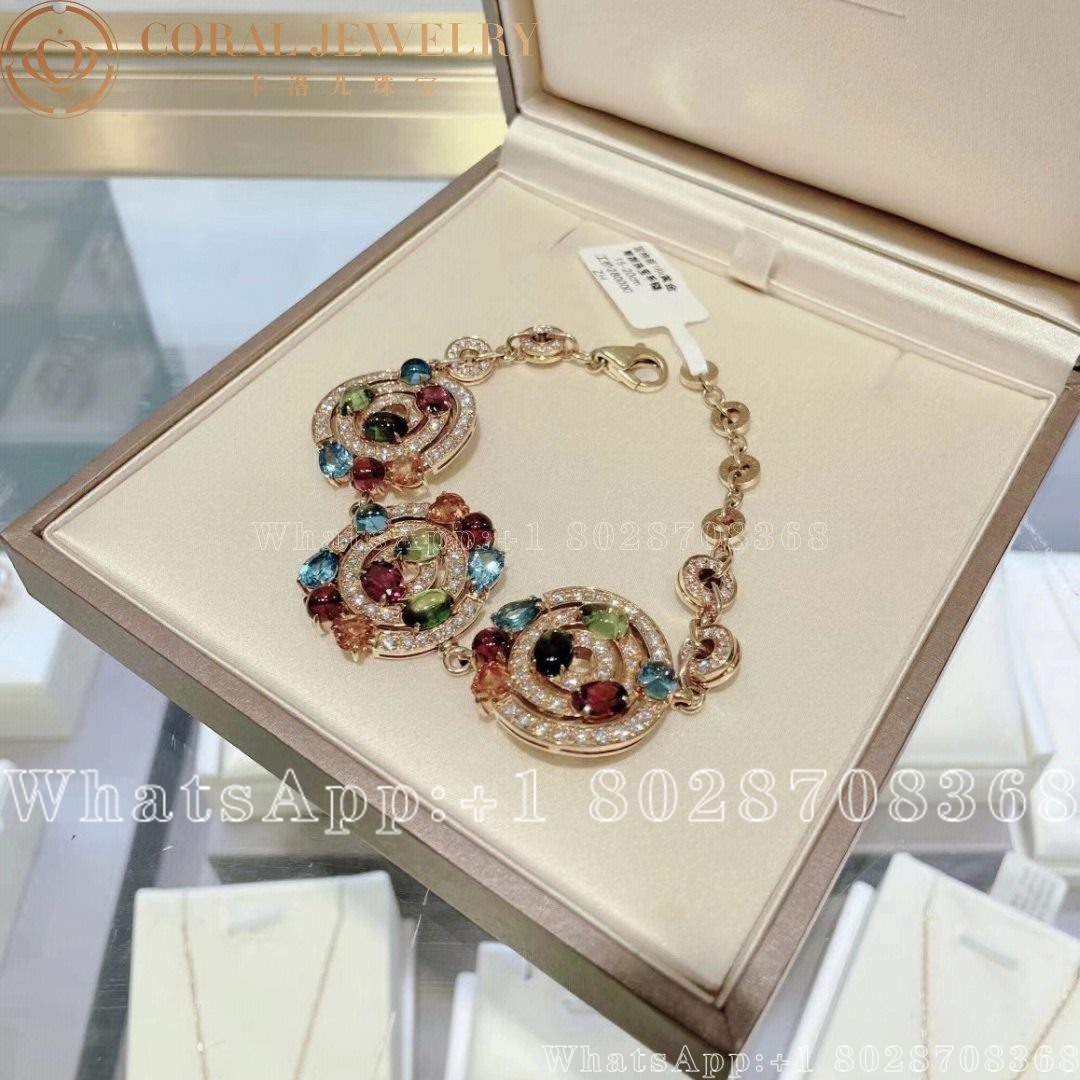 Bulgari Yellow Gold Diamond And Multi Gemstone Astrale Bracelet Coral (2)