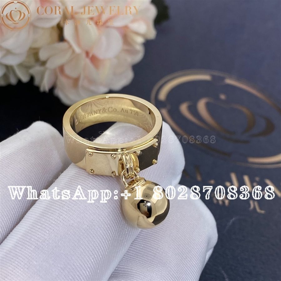 Tiffany Hardwear Gold Ball Ring Coral (3)