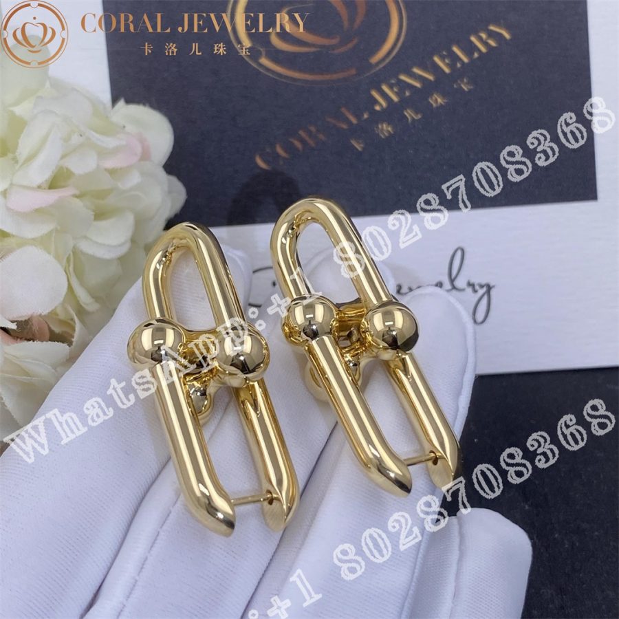 Tiffany Hardwear Large Link Earrings In Yellow Gold Cora (6)