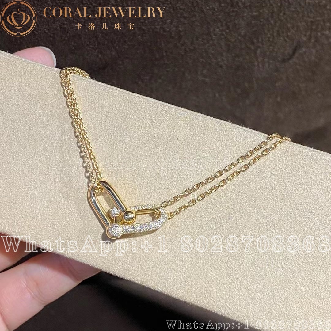 Tiffany Hardwear Link Pendant In Yellow Gold With Pave Diamonds Coral (2)