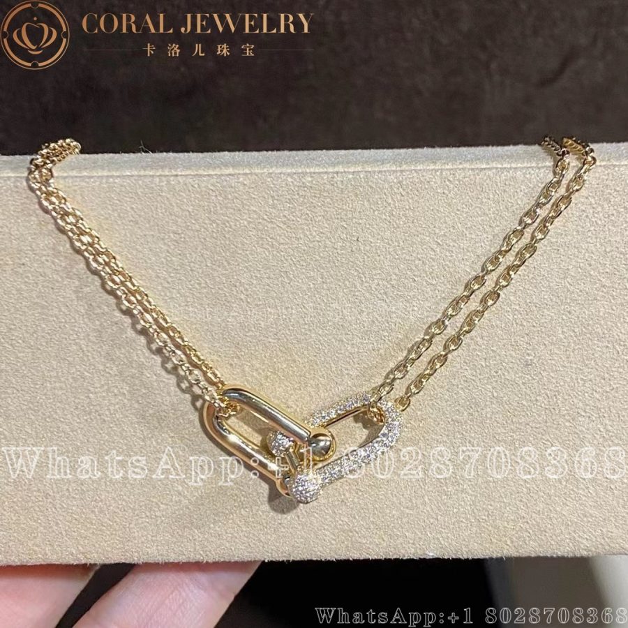 Tiffany Hardwear Link Pendant In Yellow Gold With Pave Diamonds Coral (3)