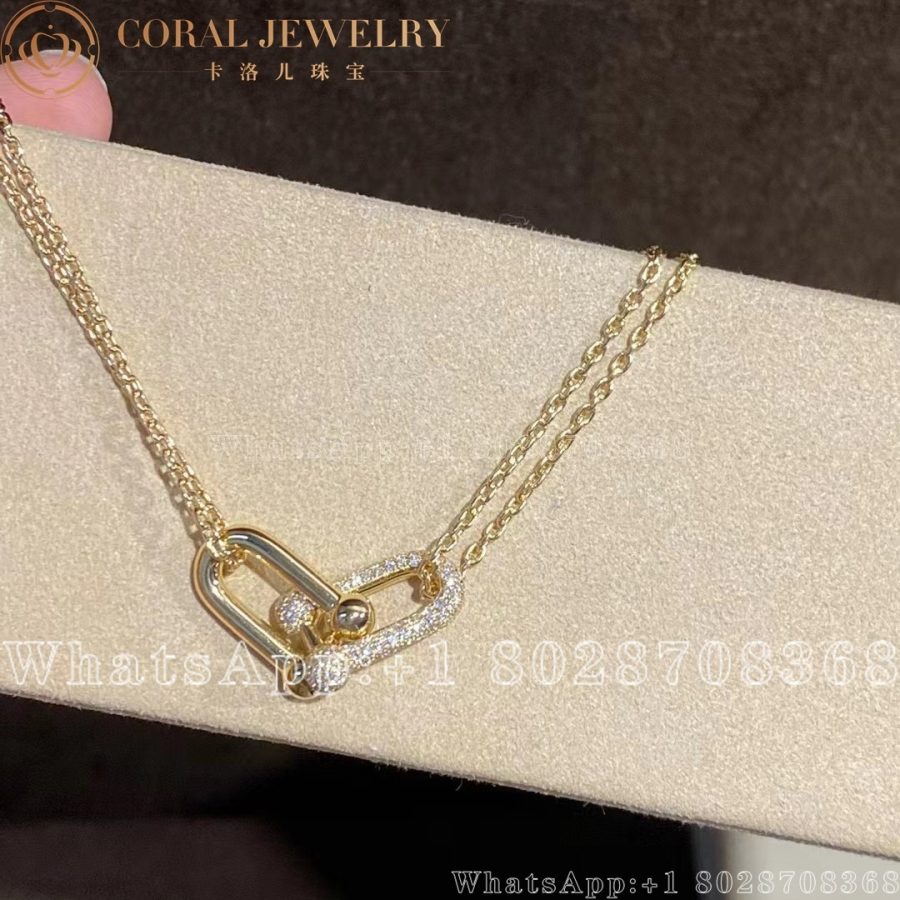 Tiffany Hardwear Link Pendant In Yellow Gold With Pave Diamonds Coral (4)