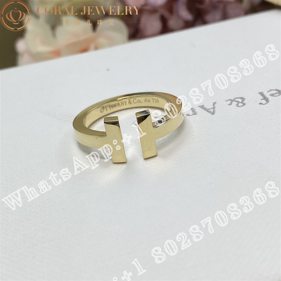 Tiffany T Square Ring In Yellow Gold Coral (3)