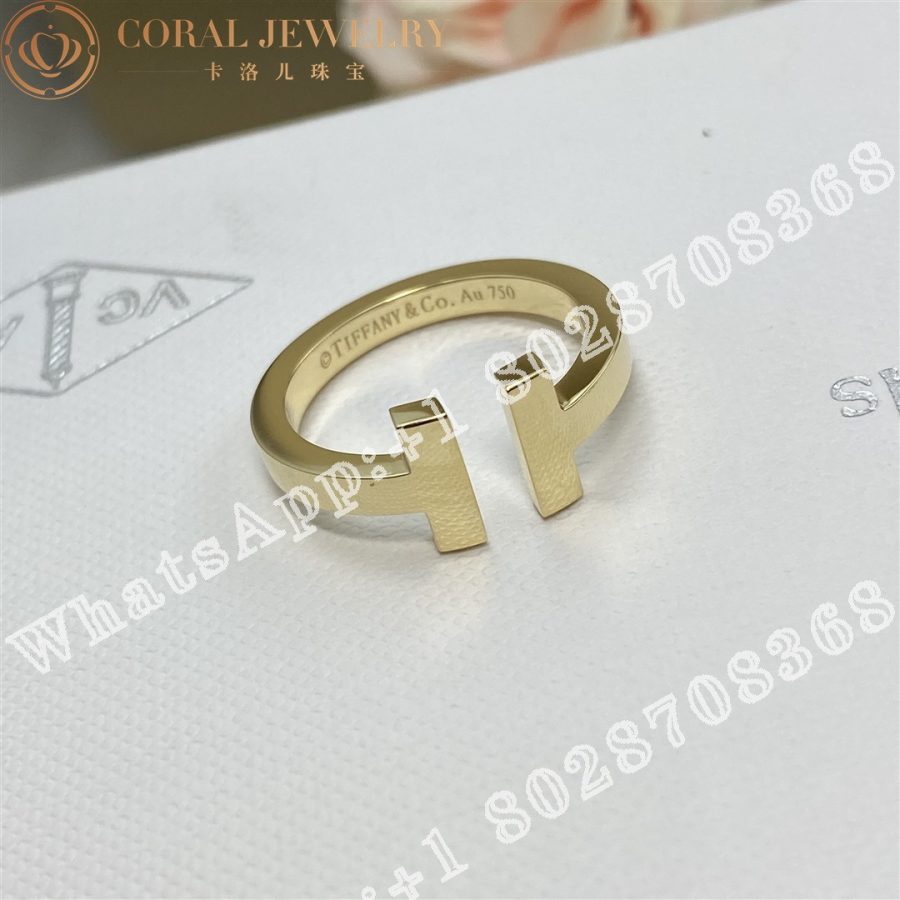 Tiffany T Square Ring In Yellow Gold Coral (4)