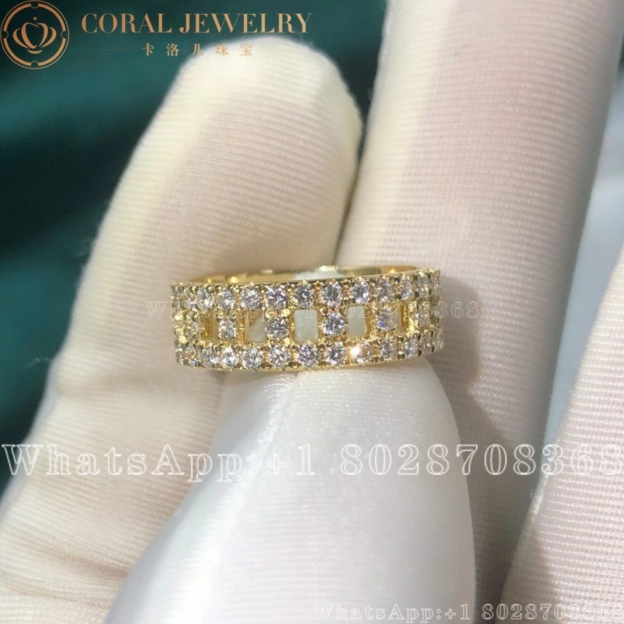 Tiffany T True Wide Ring In Yellow Gold With Diamonds Coral (5)