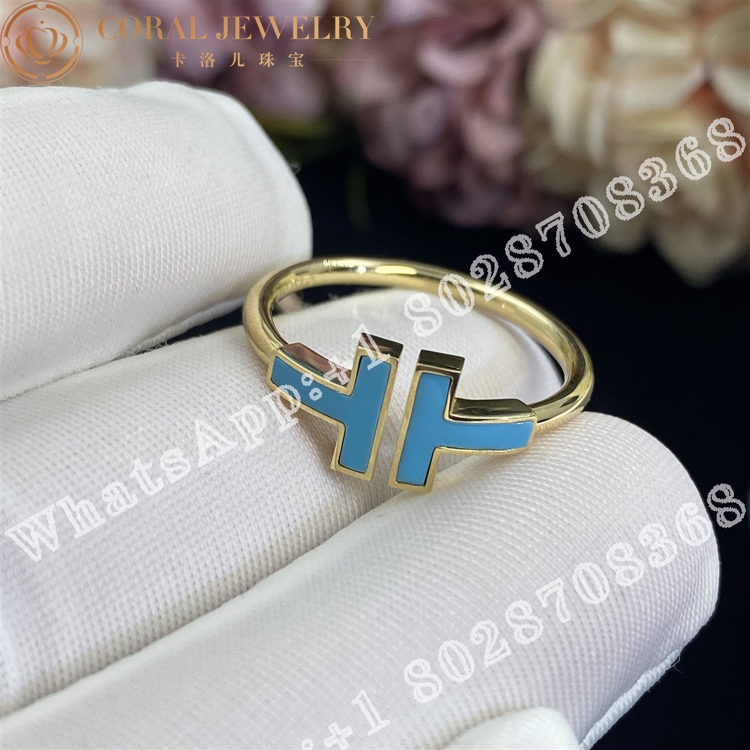 Tiffany T Turquoise Wire Ring In 18k Gold (3)