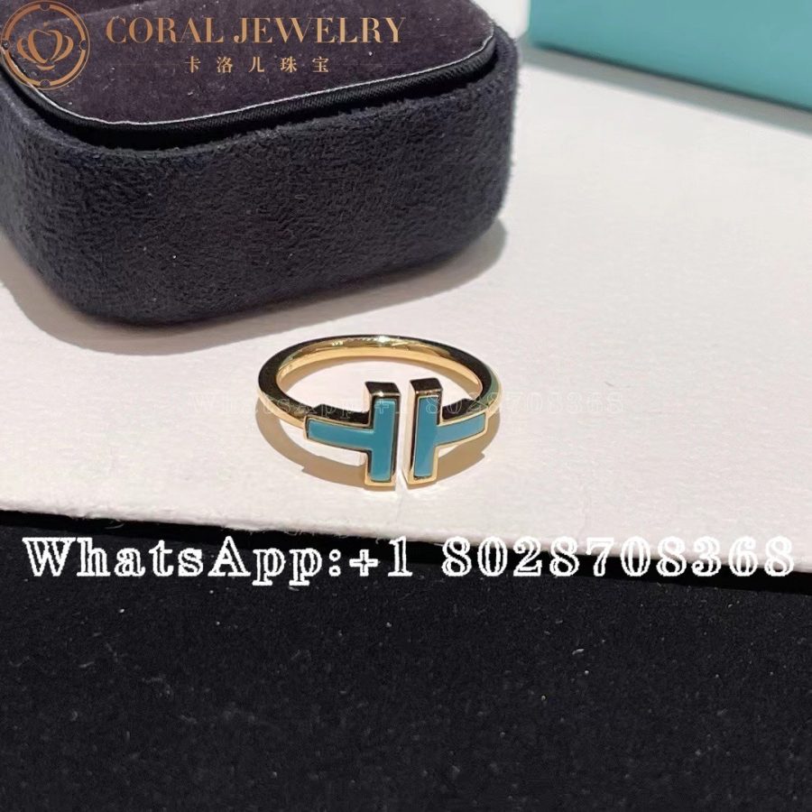 Tiffany T Turquoise Wire Ring In 18k Gold Coral (5)