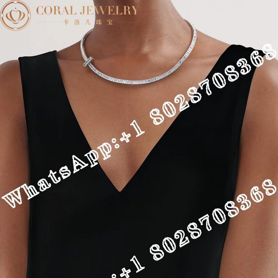 Tiffany T T1 Diamond Necklace Coral (4)