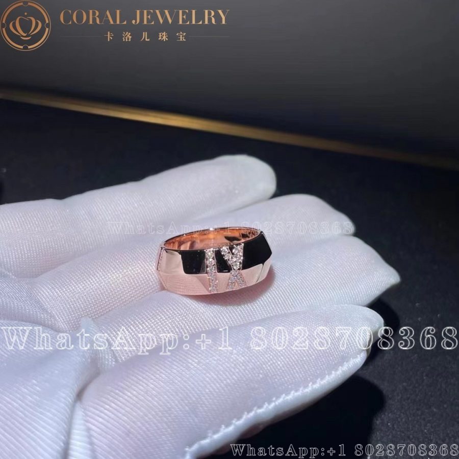 Tiffany Atlas X Closed Wide Ring In Rose Gold With Diamonds 7 5 Mm Wide Coral (3)