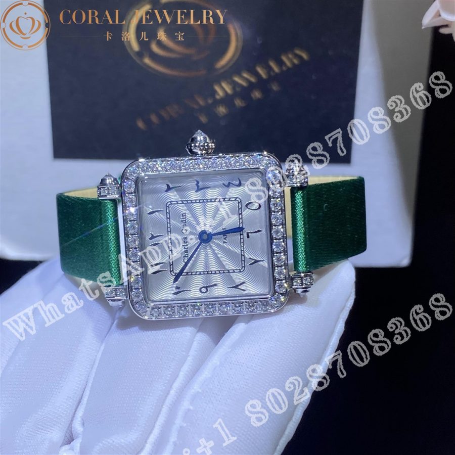 Charles Oudin Pansy Retro 24mm Watch Arabic Style Green Straps Custom Watches Coral (5)