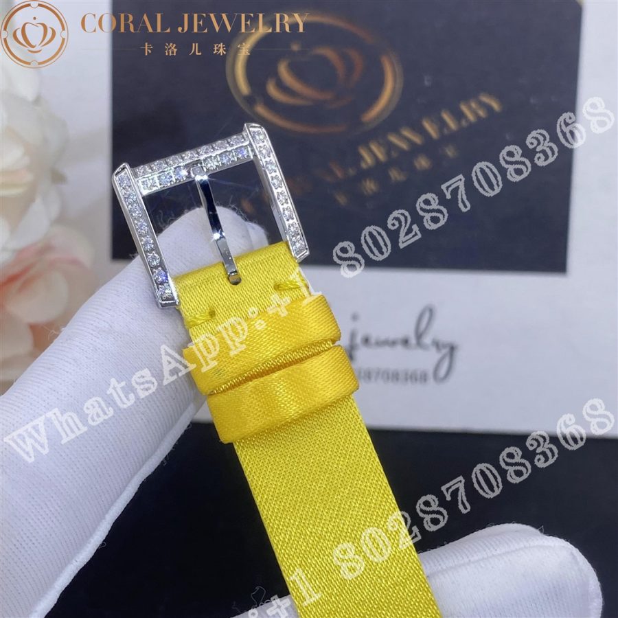 Charles Oudin Pansy Retro With Pearls Watch Medium 24mm Arabic Style Yellow Straps Custom Watches Coral (8)