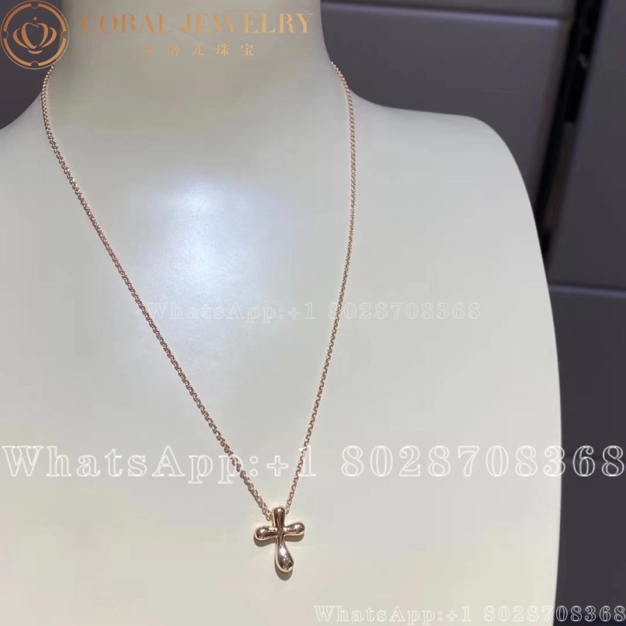 Tiffany Elsa Peretti Cross Pendant Coral (5)