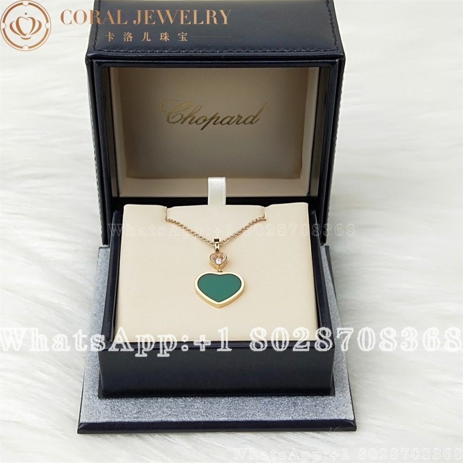 Chopard Happy Hearts Rose Gold Agate Pendant 797482 5101 Coral (6)