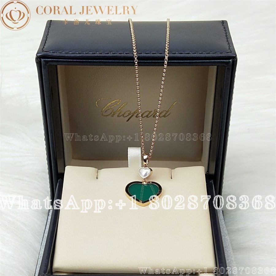 Chopard Happy Hearts Rose Gold Agate Pendant 797482 5101 Coral (7)