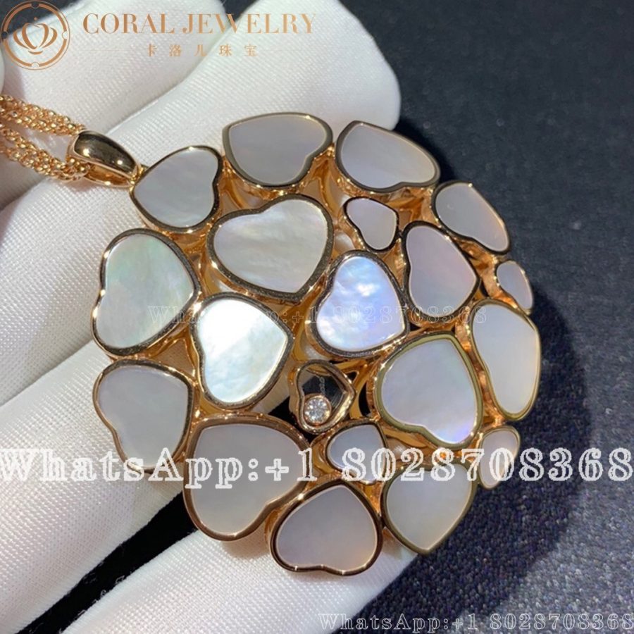 Chopard Happy Hearts Rose Gold Mother Of Pearl Pendant 79a483 5301 Coral (5)