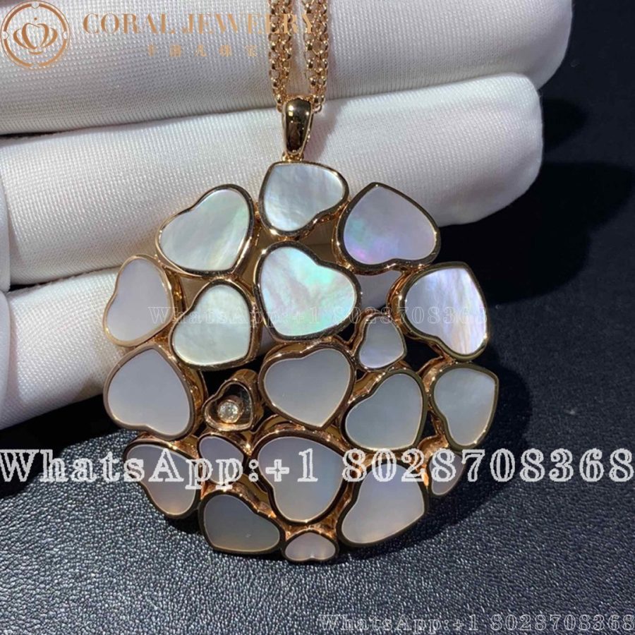 Chopard Happy Hearts Rose Gold Mother Of Pearl Pendant 79a483 5301 Coral (8)