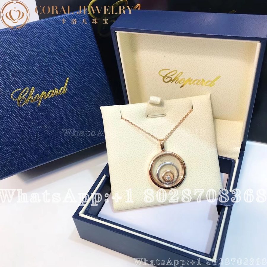 Chopard Happy Spirit Pendant Ethical Rose Gold Ethical White Gold Diamond Coral (1)