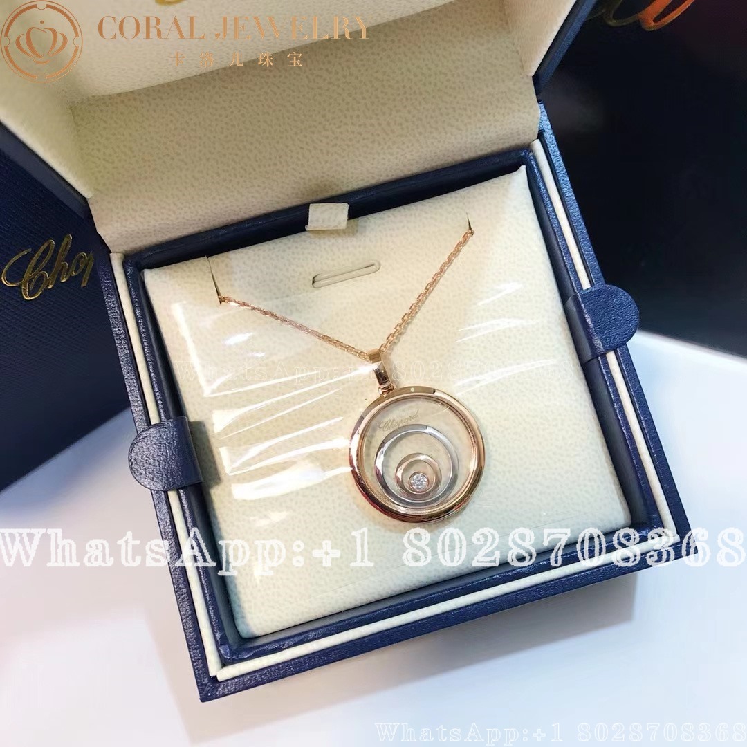 Chopard Happy Spirit Pendant Ethical Rose Gold Ethical White Gold Diamond Coral (6)