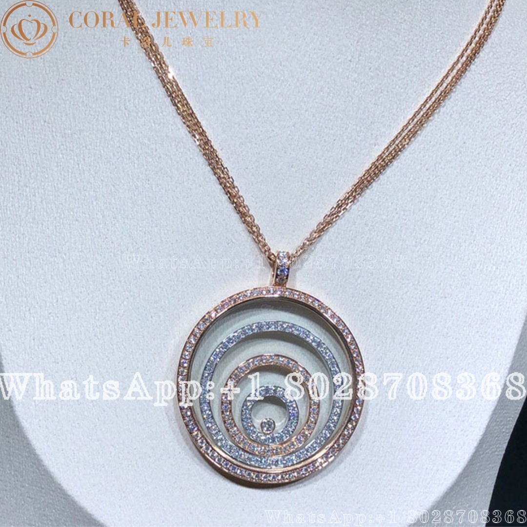 Chopard Happy Spirit Rose And White Gold Diamond Pendant 795430 9001 Coral (12)