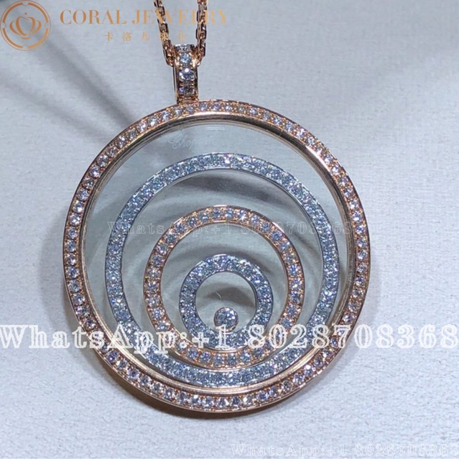 Chopard Happy Spirit Rose And White Gold Diamond Pendant 795430 9001 Coral (13)