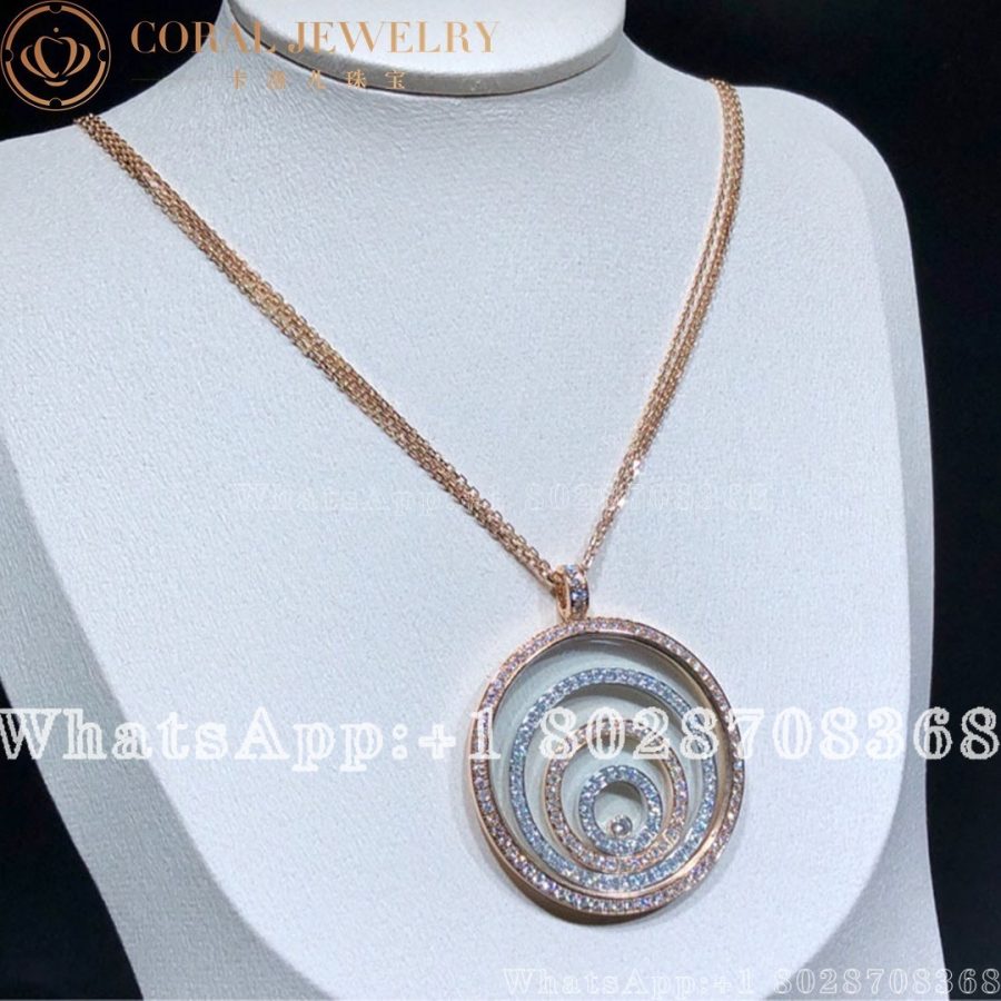 Chopard Happy Spirit Rose And White Gold Diamond Pendant 795430 9001 Coral (14)