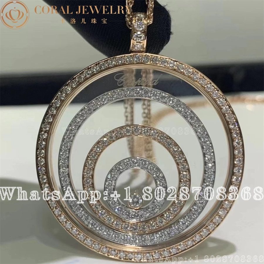 Chopard Happy Spirit Rose And White Gold Diamond Pendant 795430 9001 Coral (4)