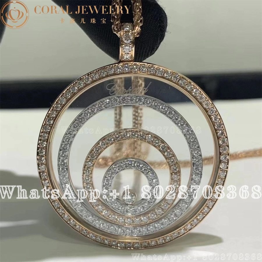 Chopard Happy Spirit Rose And White Gold Diamond Pendant 795430 9001 Coral (6)