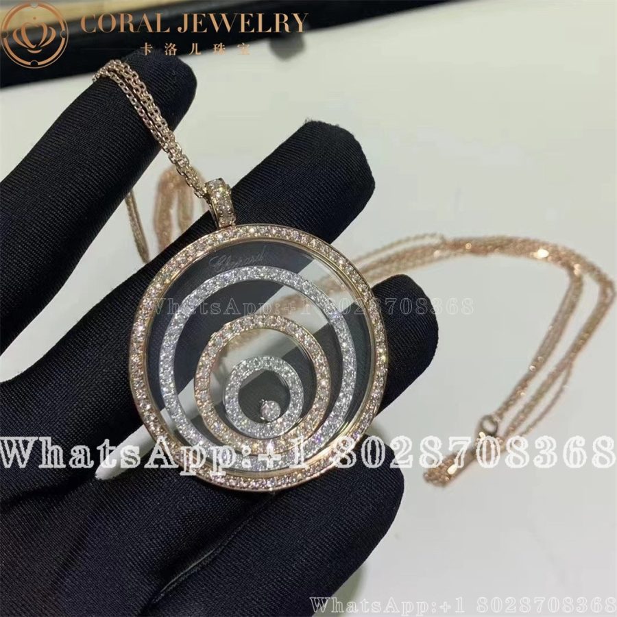 Chopard Happy Spirit Rose And White Gold Diamond Pendant 795430 9001 Coral (7)